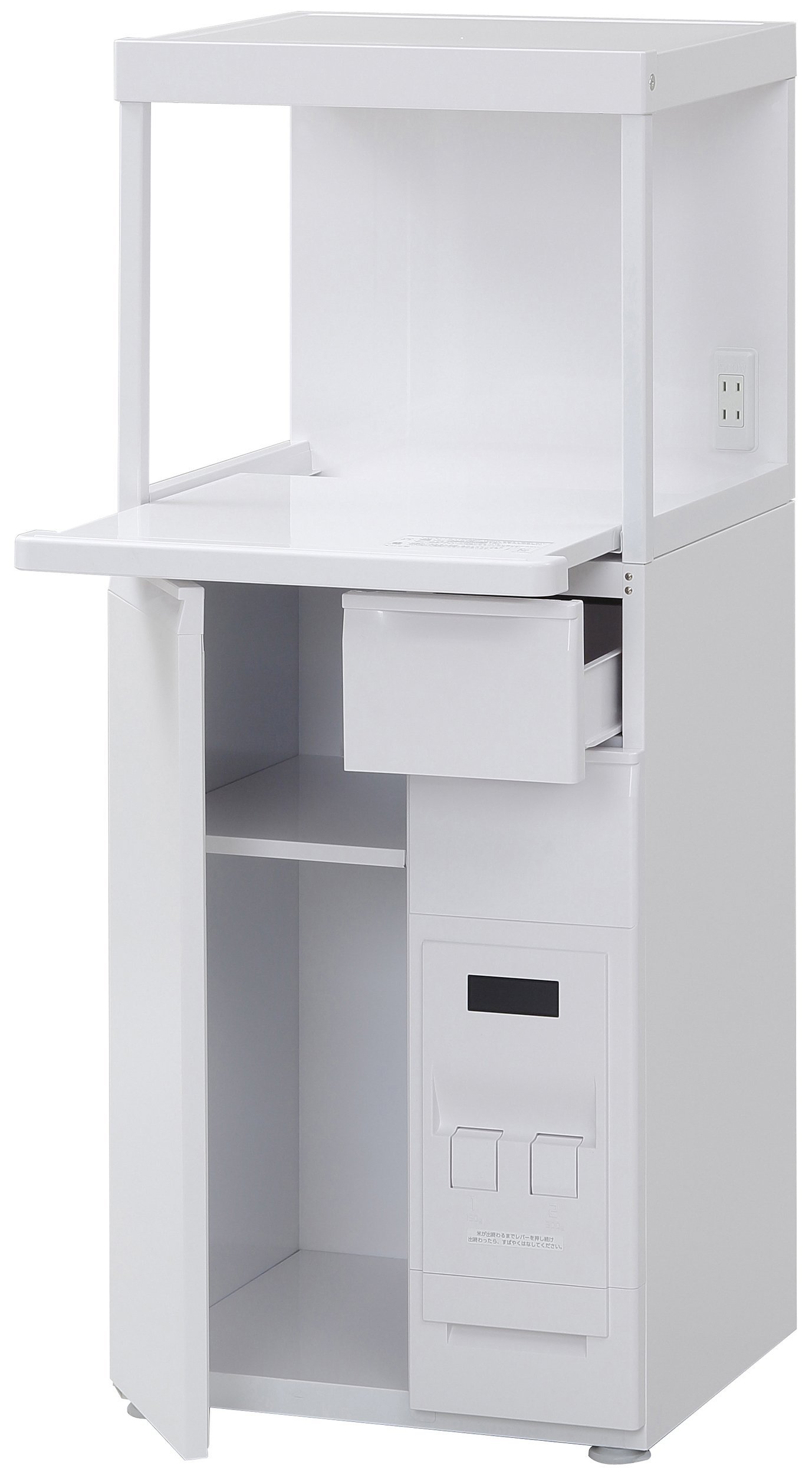 Amazon｜[エムケー精工] レンジ台 (米びつ) 米容量12kg 幅48cm 【日本