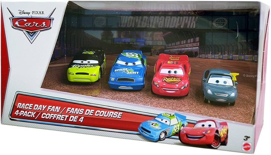 Amazon.com: 2013 Disney Pixar Cars Race Day Fan 4-Car Gift Pack w