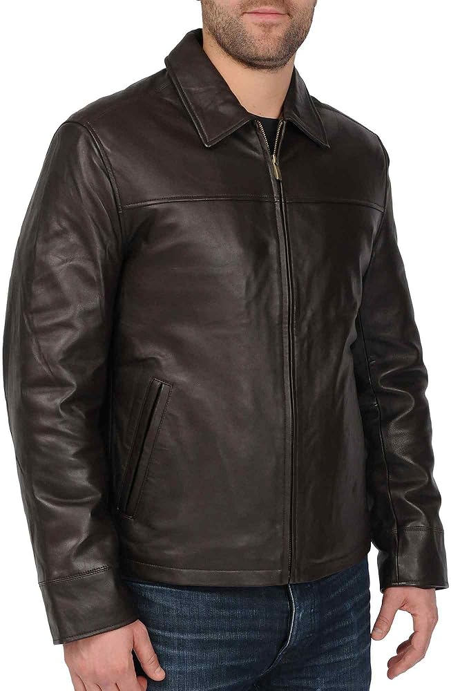 Mens Genuine Black/Brown Hooded Bomber Leather Jacket Real