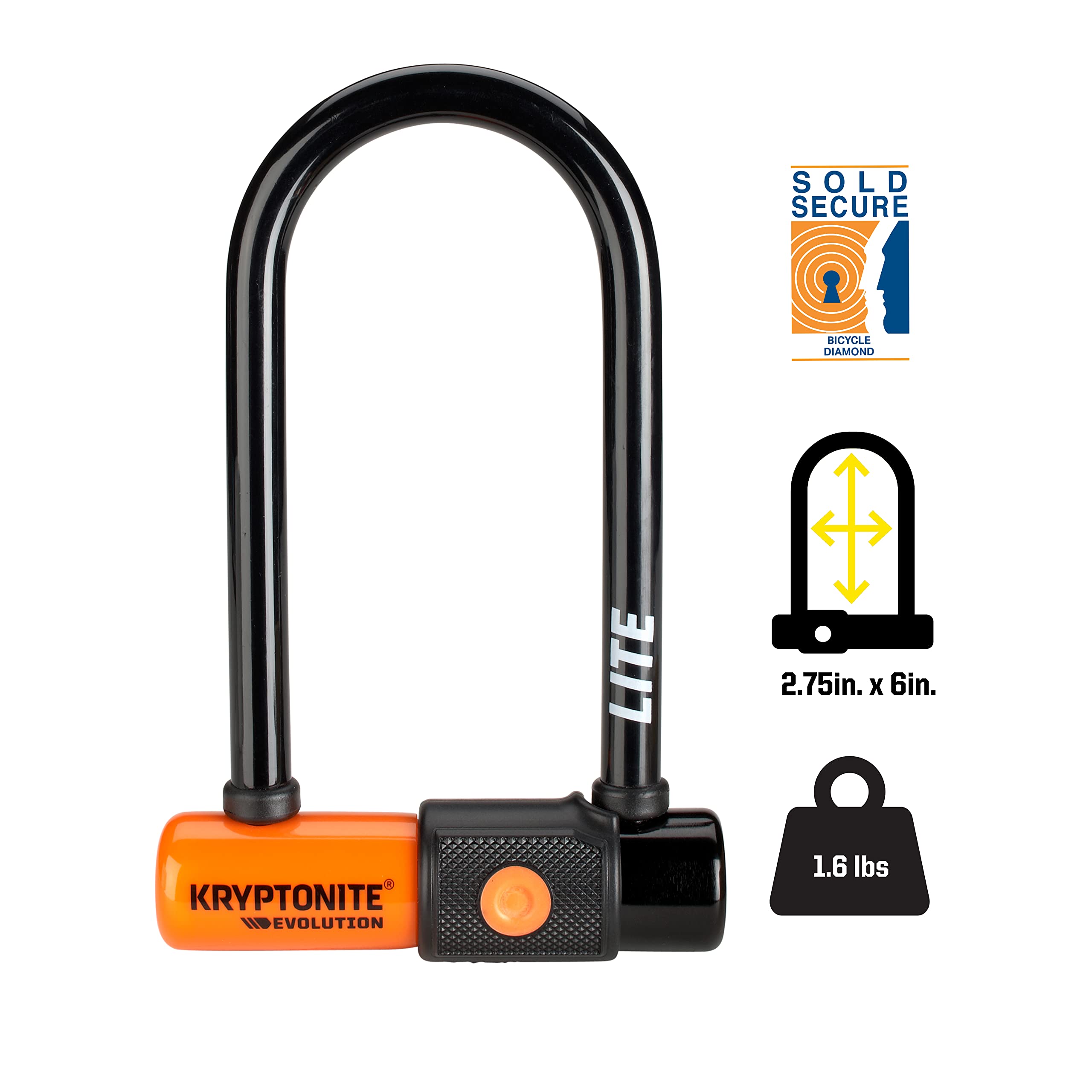 Amazon.com : Kryptonite Evolution Lite Mini-6 Bike U-Lock