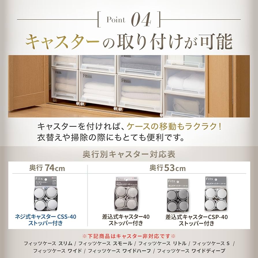 Amazon.co.jp: 天馬 収納ボックス フィッツケース 押入れ 幅39×奥行74