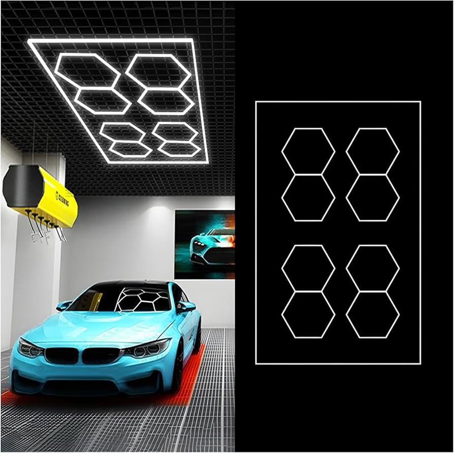 Amazon.co.jp : ガレージライト LED 洗車室 天井用 110V ハニカム