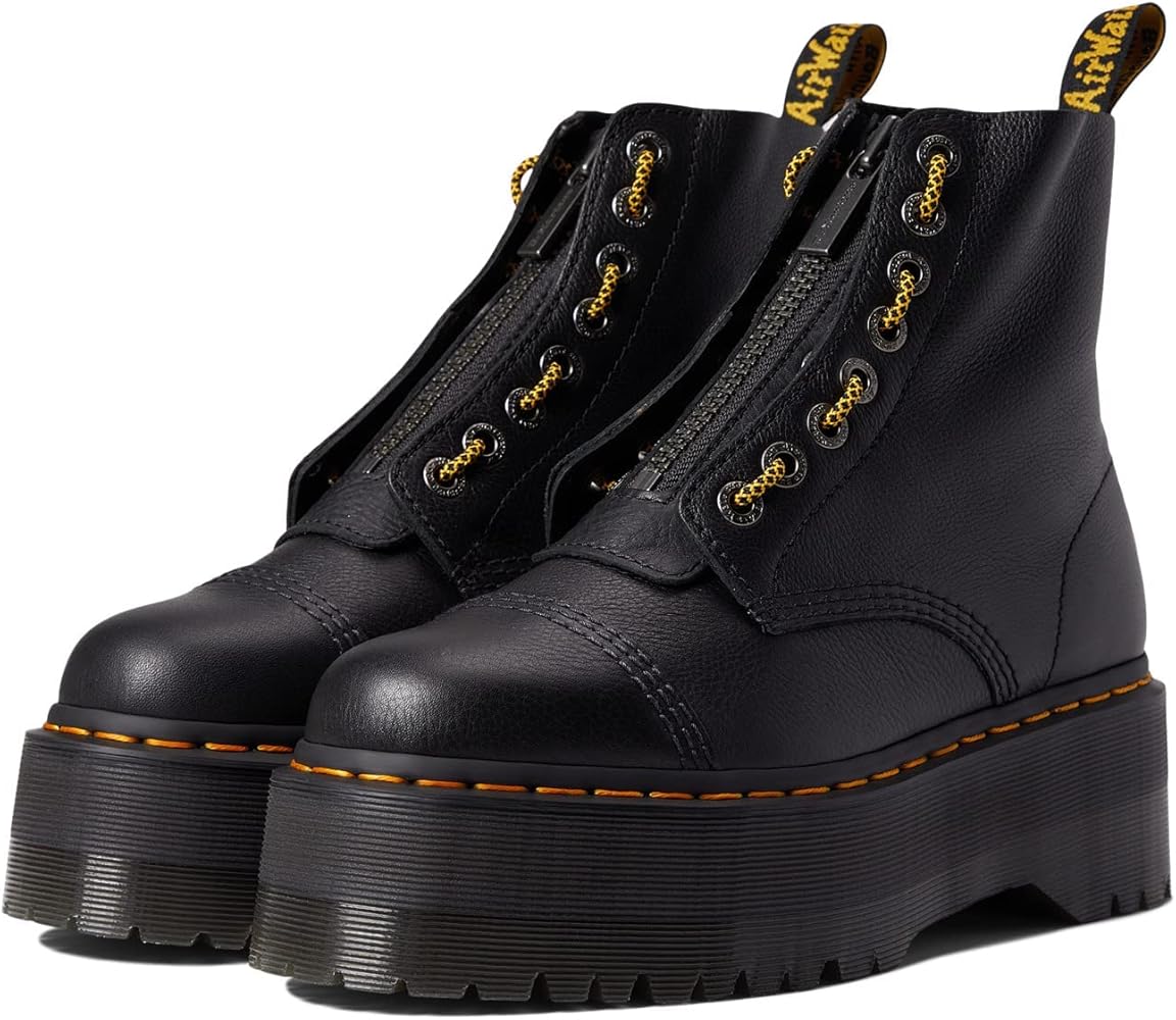 Dr. Martens Women's Sinclair 8 Eye Boots, Black Pisa, 6 : Amazon