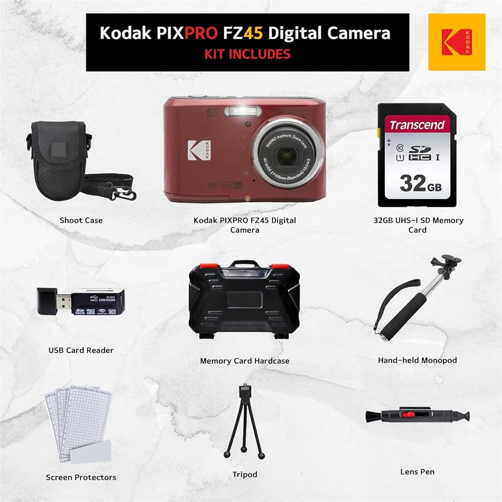 Amazon | Kodak PIXPRO FZ45 デジタルカメラ+ 32GBメモリーカード +