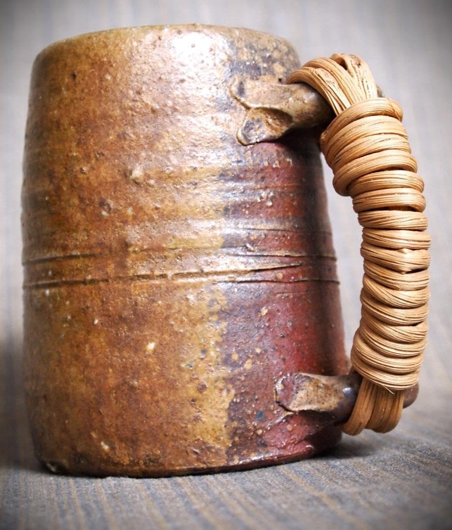 金重晃介 師＆父：人間国宝 金重陶陽 備前ビアジョッキ希少作☆金重