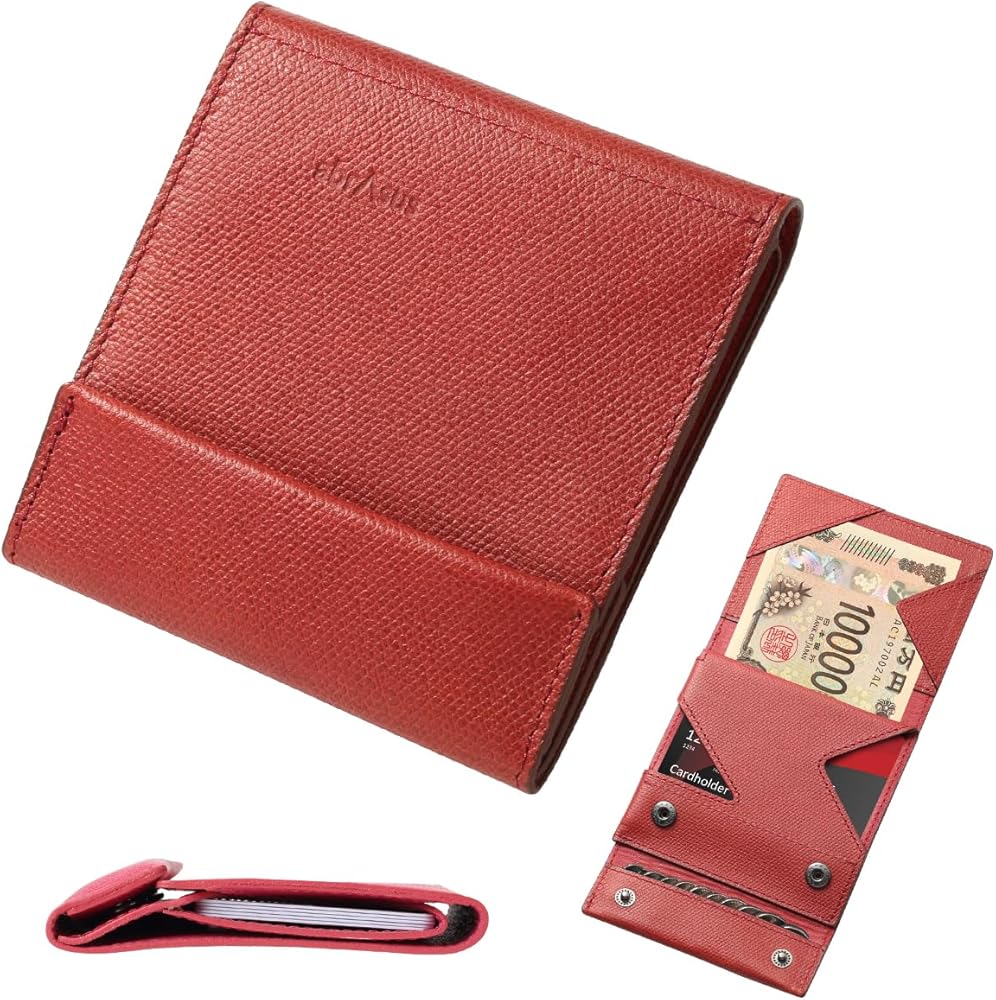 Amazon | [アブラサス] 薄い財布 レザー 薄型 メンズ レディース 財布