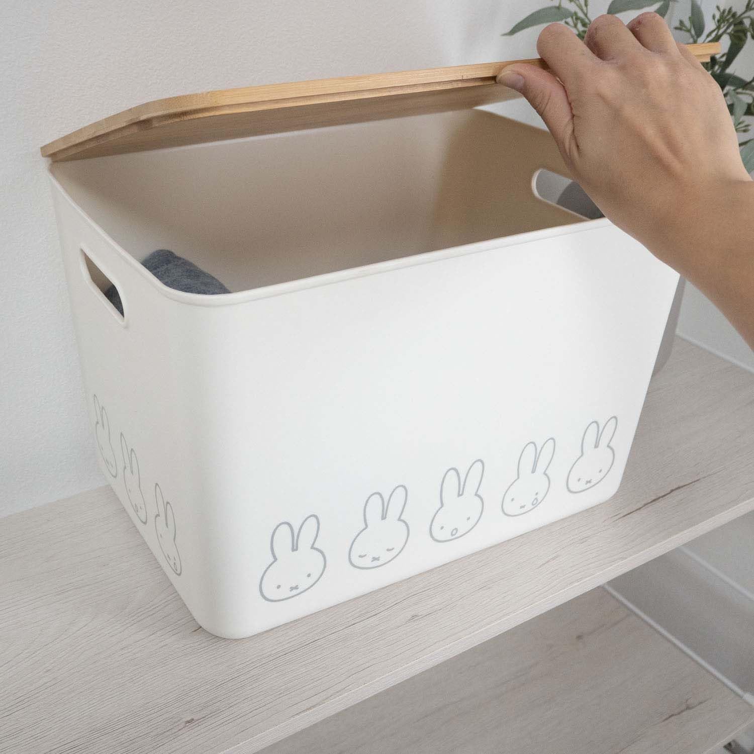Amazon.co.jp: オカトー miffy ミッフィー バンブー 蓋付き 収納ケース
