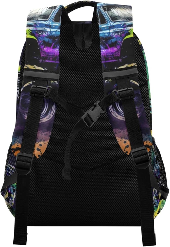 Amazon.com | ZENWAWA Cool Monster Truck Kids Backpack Large