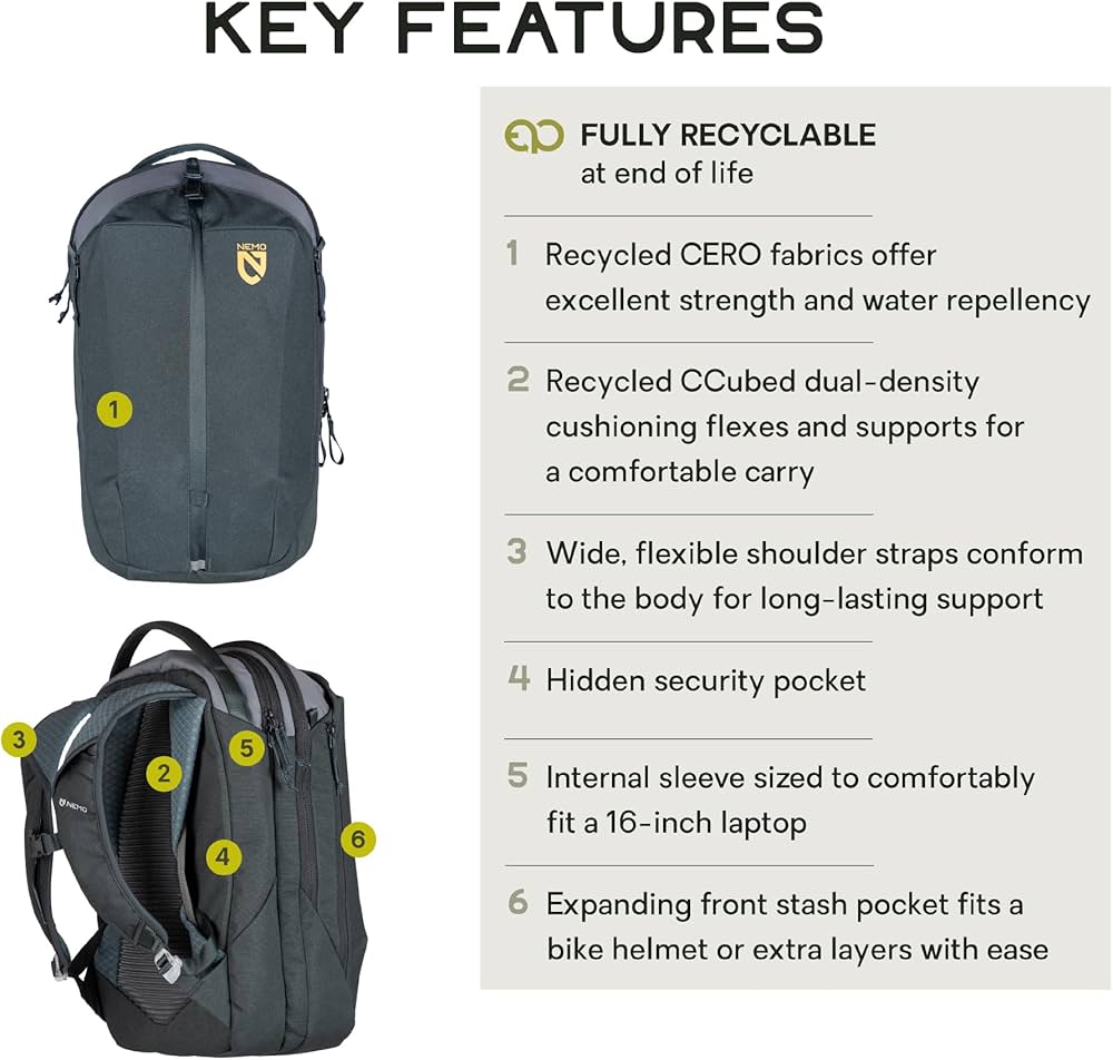 Amazon.co.jp: NEMO(ニーモ) バンテージ 26L ブラック NM-VTG-U26-BK