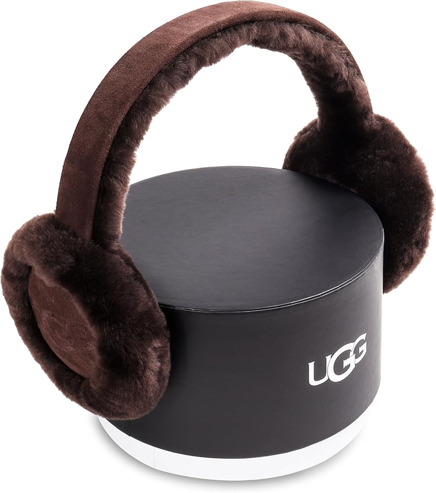 Amazon | UGG EARMUFF UGG レディース 刺繍ロゴ イヤーマフ、栗色