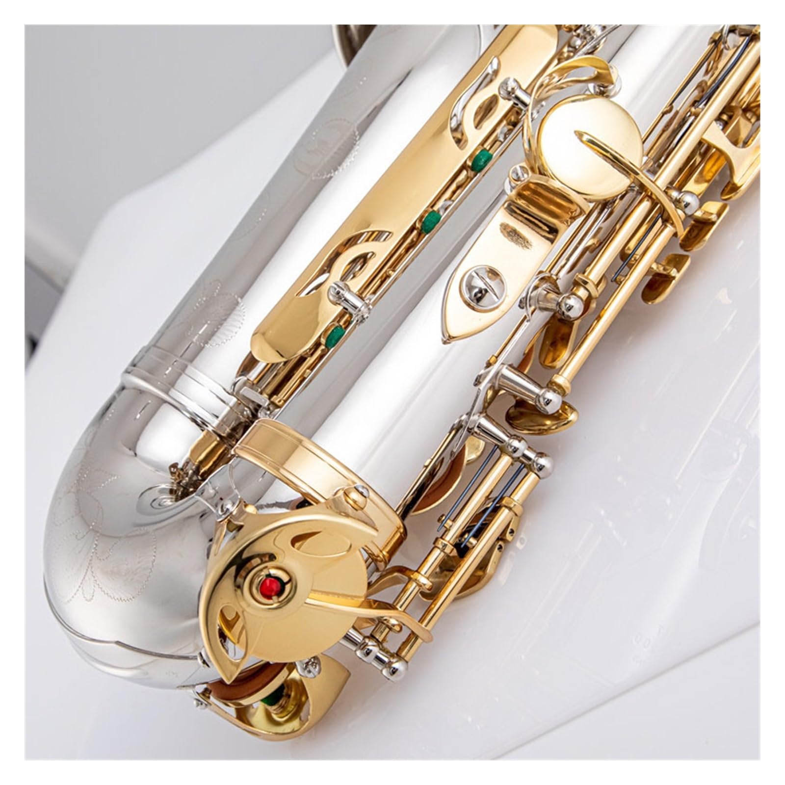 Amazon | アルトサックス シルバー合金ボディ ニッケルメッキゴールド