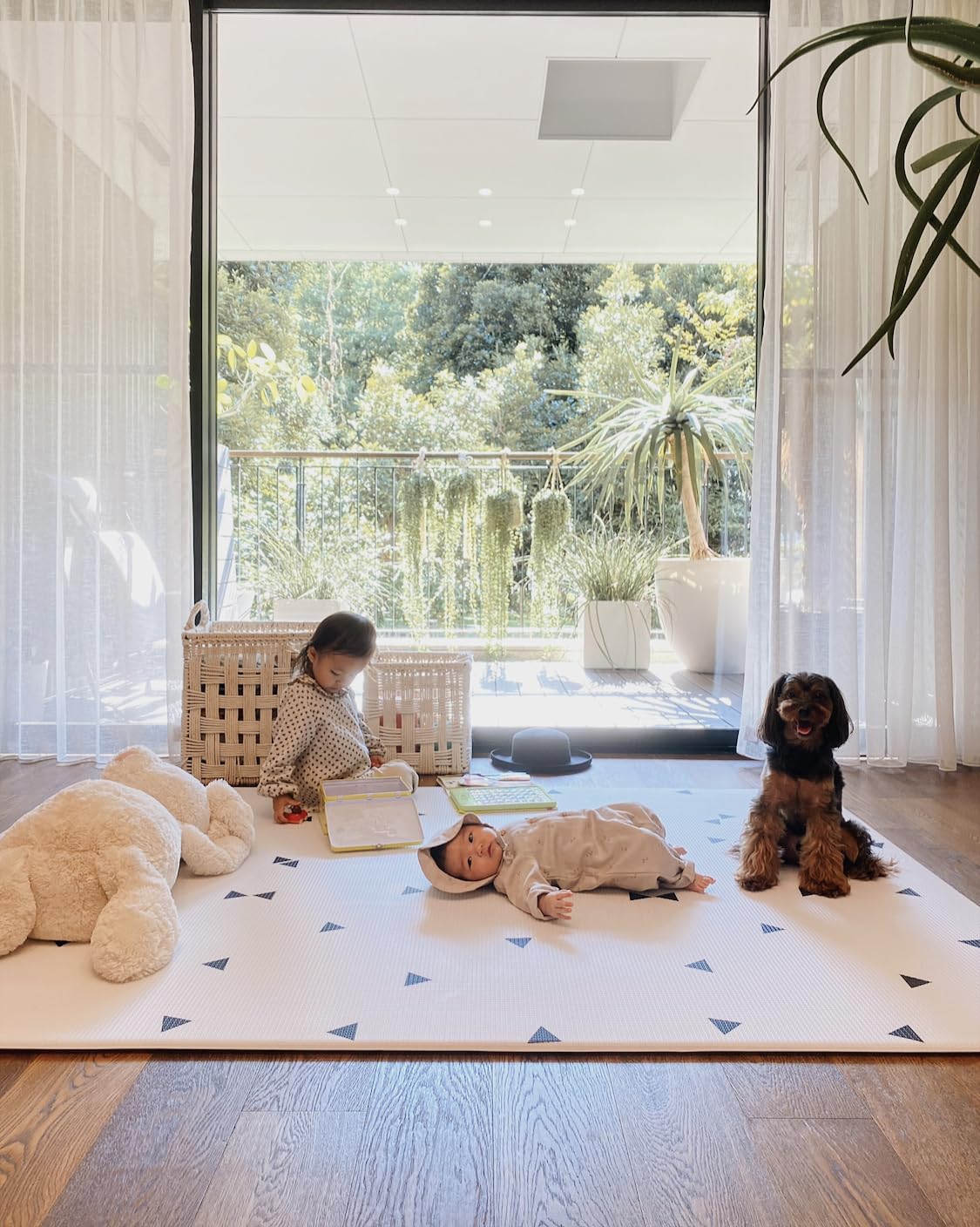 Amazon.co.jp: Little Bot Baby ベビープレーマット (禅線+三角形、大