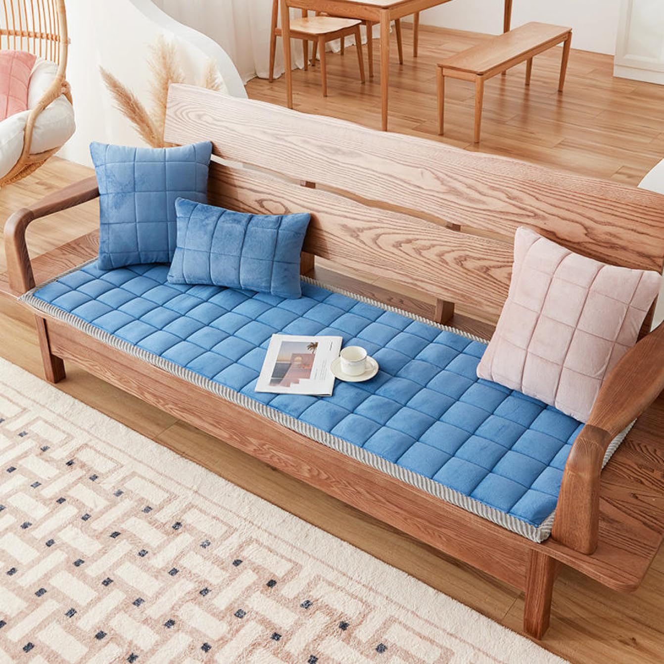 Amazon.co.jp: [DLAWF] シートクッション 厚手 ロング ソファ カラー4