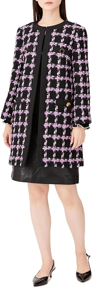 Amazon | [グレースコンチネンタル] 2023AW ﾌｪｻﾞｰﾁｪｯｸﾂｲｰﾄﾞｺｰﾄ