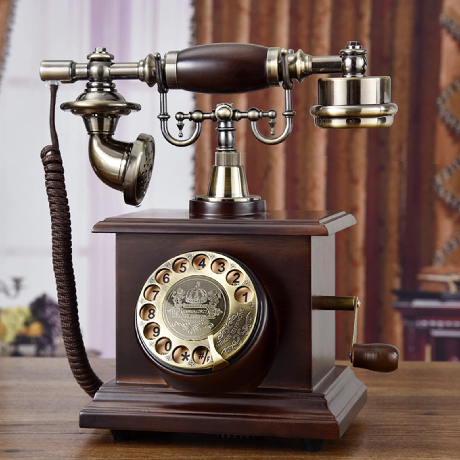 Amazon | 回転式ダイヤル電話 レトロ電話機 アンティーク電話機 有線