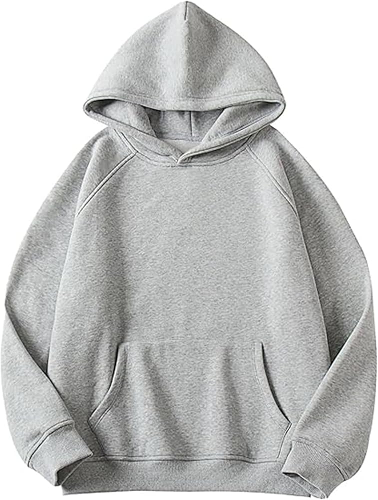 LOFAAC Women Solid Basic Oversized Fleece Hoodie Sweatshirt Casual