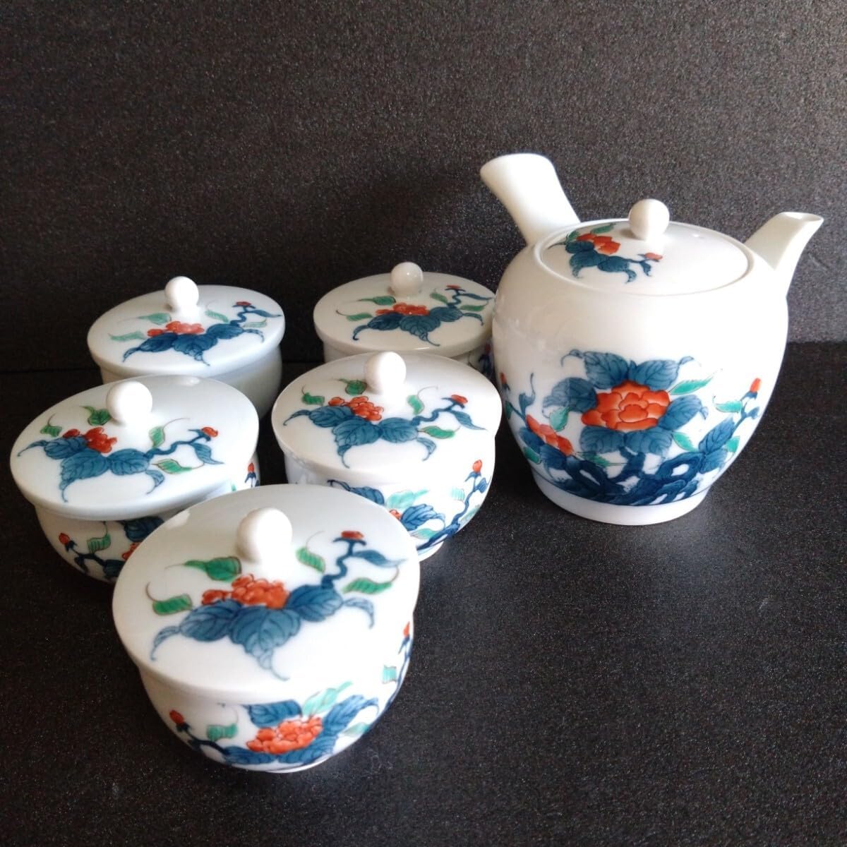 作家もの 人気作家 伊藤東彦 布目 湯呑 白花 共箱 手描き フリーカップ