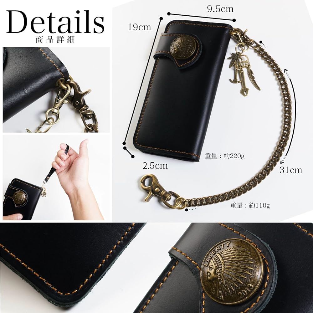 Amazon | [ASIAN ZACCA] バイカーズウォレット 長財布 ウォレット