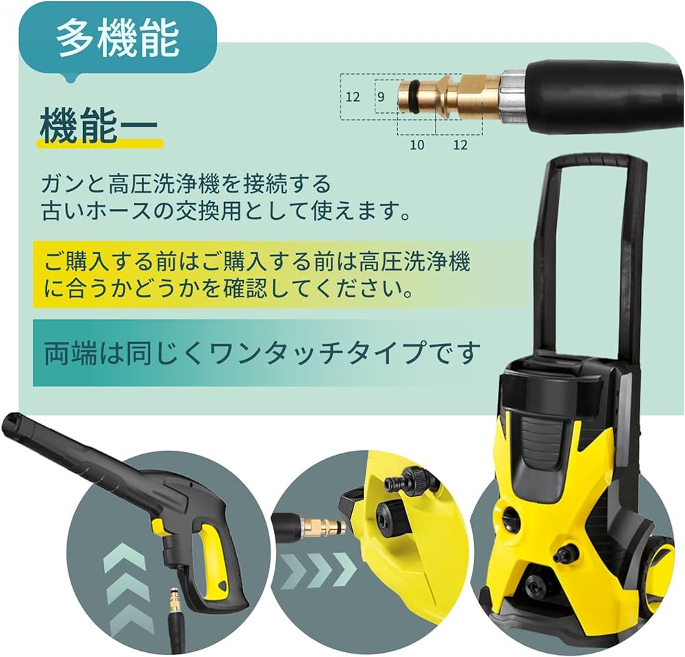 Amazon.co.jp: ケルヒャーホース10m/15m/20mケルヒャー延長高圧洗浄機