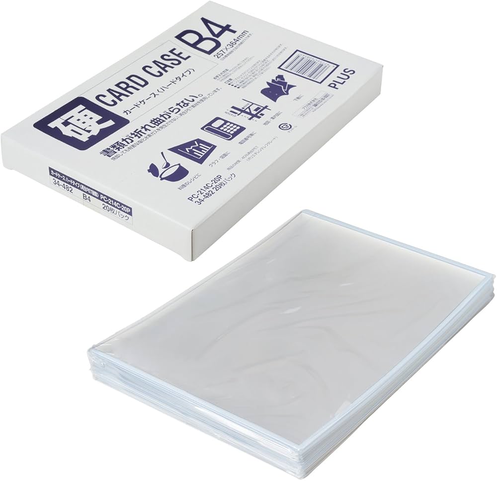 Amazon.co.jp: プラス カードケース ハードタイプ B4 PC-214C-20P 34
