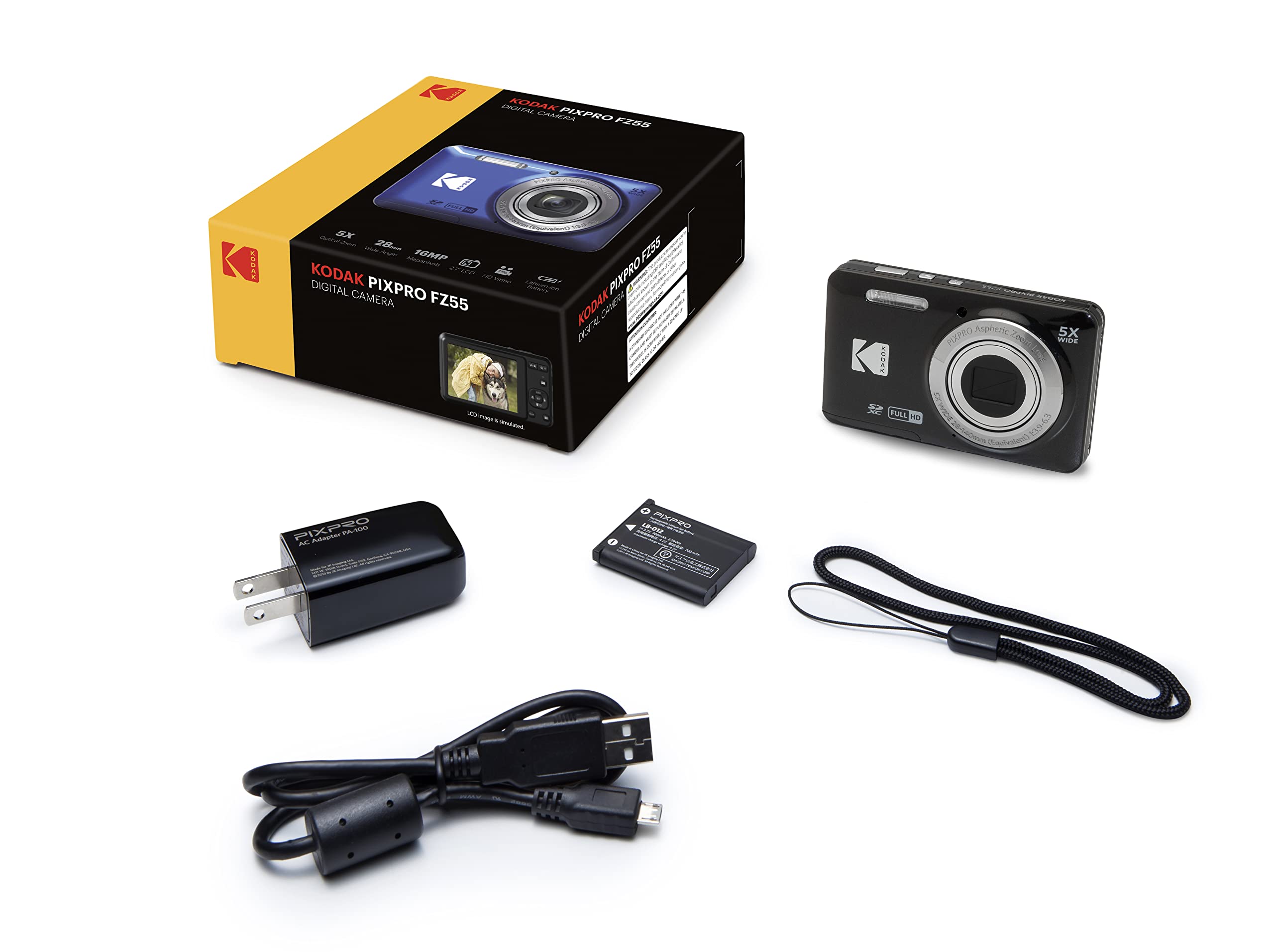 美品】Kodak PIXPRO FZ55 ※箱/保証書/SDカードリーダー付き 美品