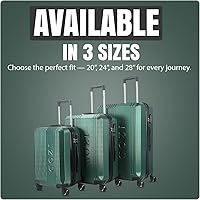 Amazon.com: IZOD Zane 3 Piece Expandable Hardside Luggage Set