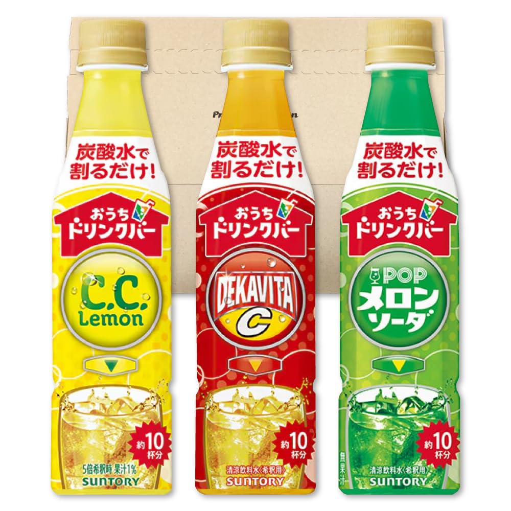 Amazon.co.jp: サントリー 割るだけ おうちドリンクバー 3種6本(CC