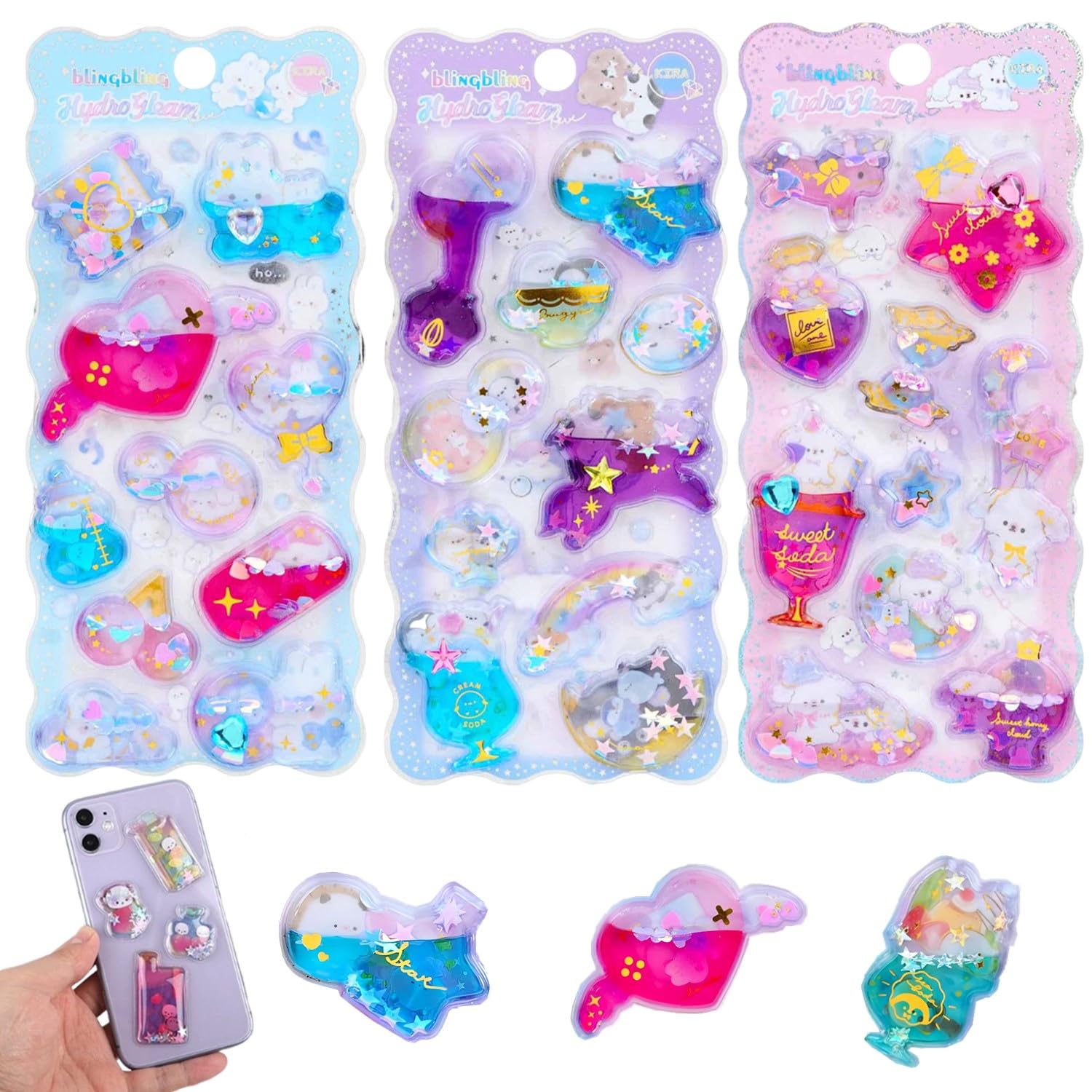 Amazon.co.jp: 水入りシール ウォーターシール 3D 立体 PVC カプセル