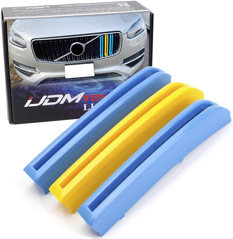 Amazon | iJDMTOY Exact Fit スウェーデン国旗 カラーグリル