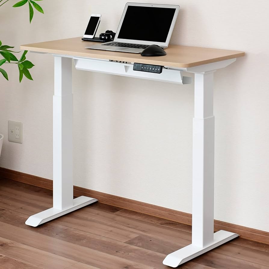 Amazon.co.jp: [山善] 電動昇降デスク スリム 昇降式 幅100×奥行50×高