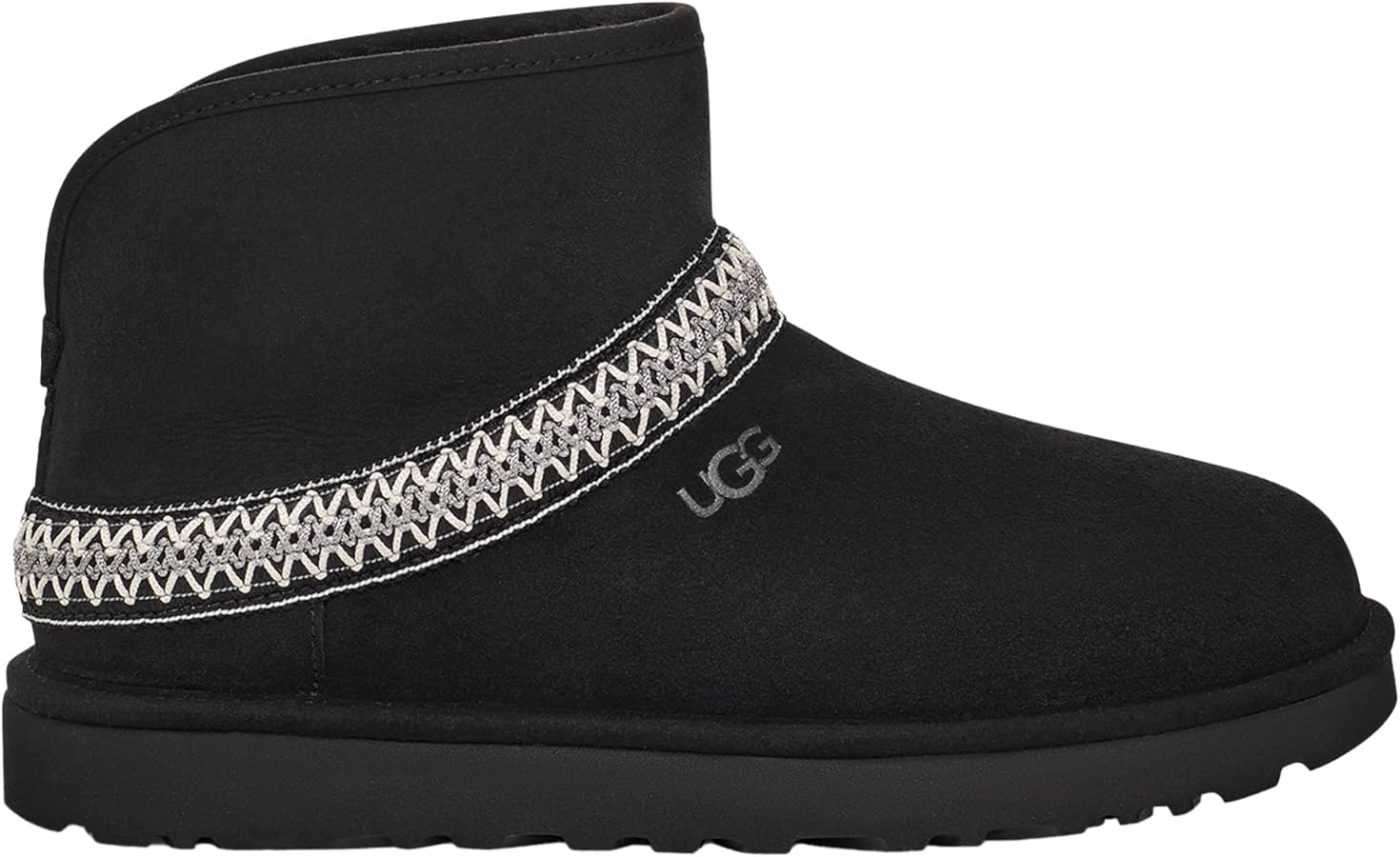 Amazon.com | UGG Women's Classic Mini Crescent Boot, Black, 12