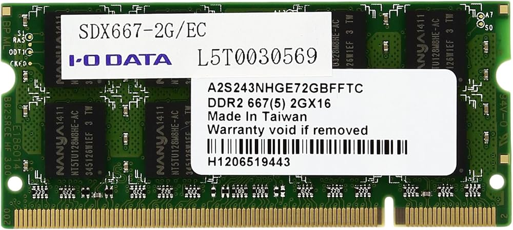 Amazon.co.jp: I-O DATA PC2-5300 (DDR2-667) S.O.DIMM 2GB SDX667-2G