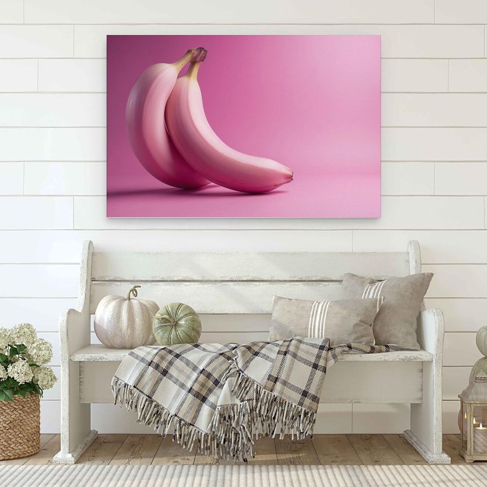 Amazon.com: Pink Banana Canvas Painting Wall Art Food Table Poster