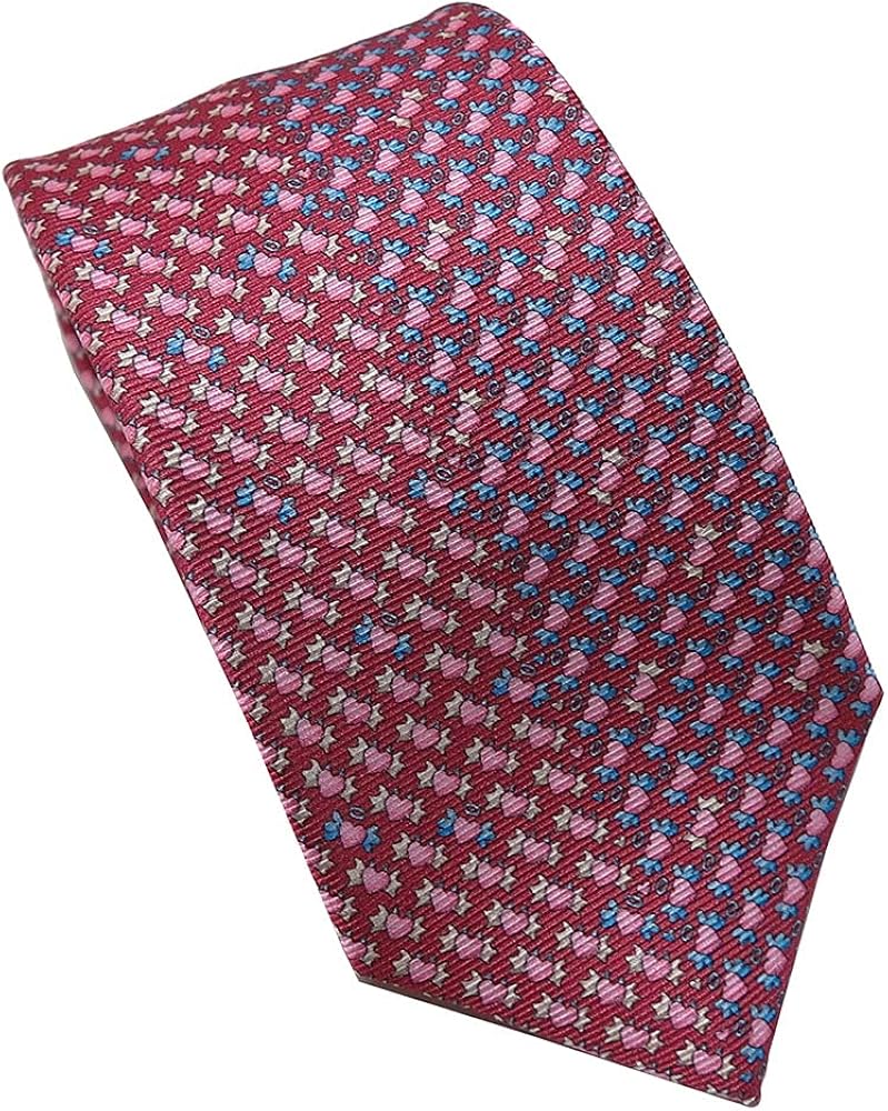 Amazon | [ブルガリ] ネクタイ シルク100% ブランド ローズxピンク