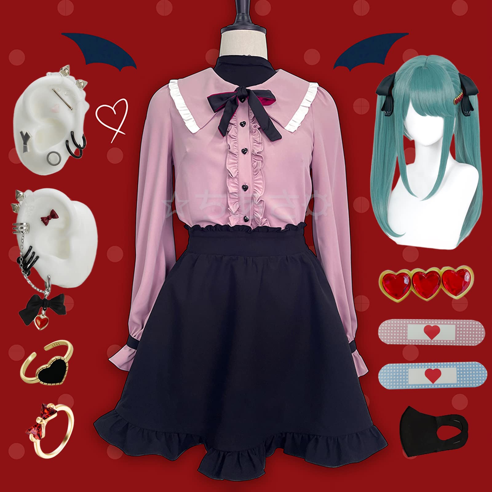 Amazon.co.jp: CHIASA ヴァンパイア 初音ミク コスプレ 衣装 ウィッグ