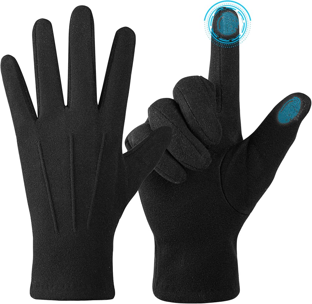 alqqas Winter Womens Cashmere Gloves With Finger Touchscreen