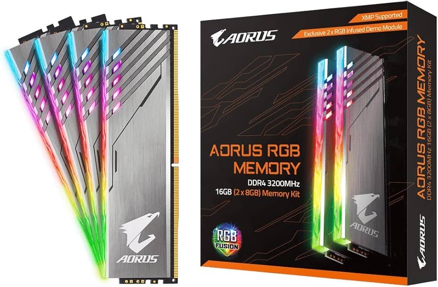 GIGABYTE AORUS RGB Memory 3200MHz DDR4 16GB (2X8GB) Kit with