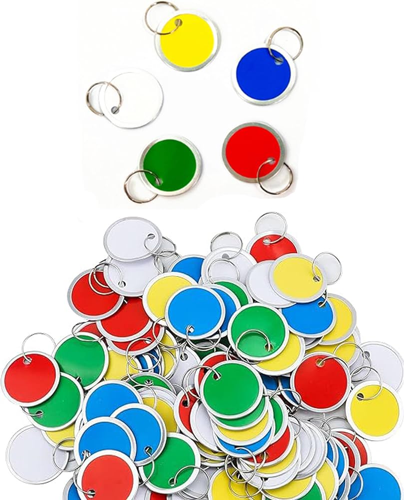 Amazon | タグ キーホルダー 名札番号札50枚書ける ネーム分類ID