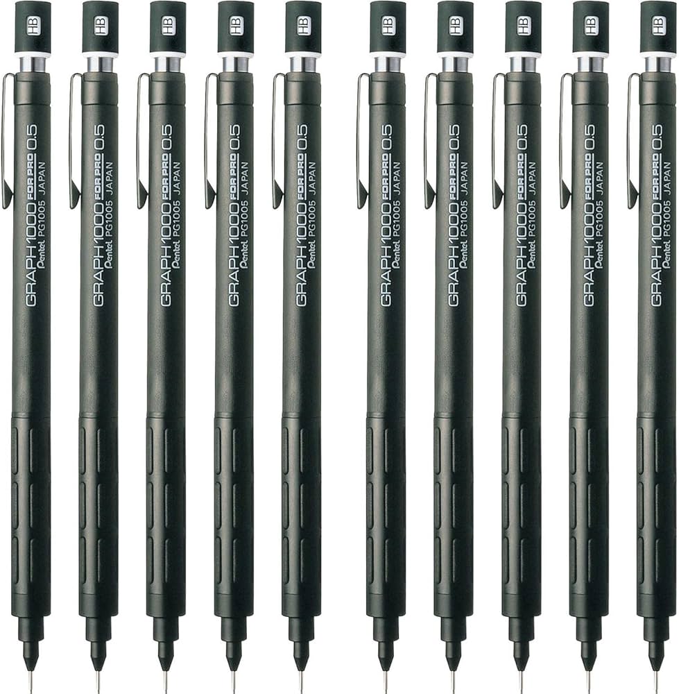 Amazon.co.jp: ぺんてる シャープペン グラフ1000 フォープロ 0.5mm 10