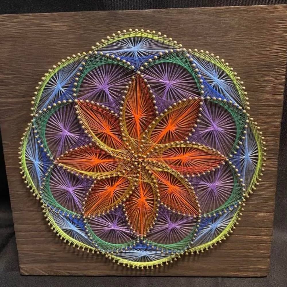Amazon.co.jp: 糸掛けアート 糸掛け曼荼羅 ストリングアート 8円模様