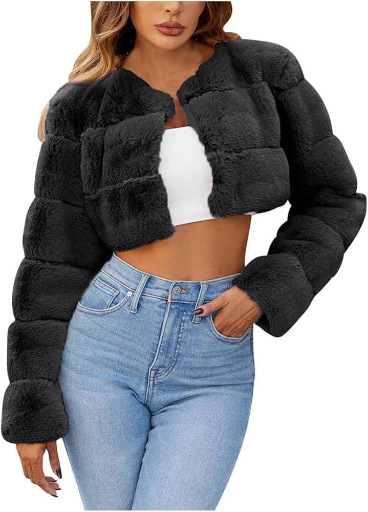 Amazon.com: womens fashion Fluffy Faux Fur Coats for Women Fashion