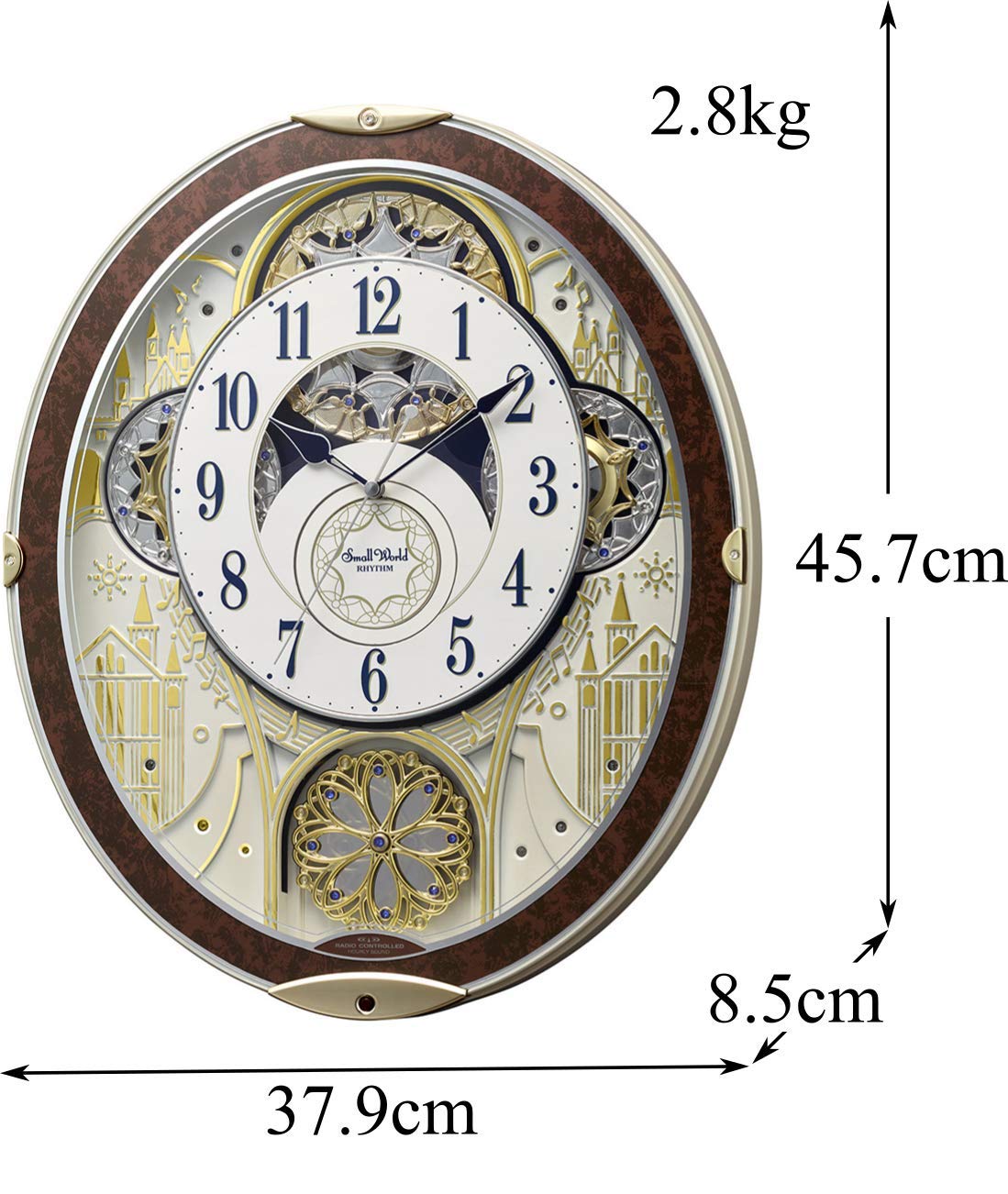 Amazon.co.jp: リズム(RHYTHM) 掛け時計 電波時計 からくり時計