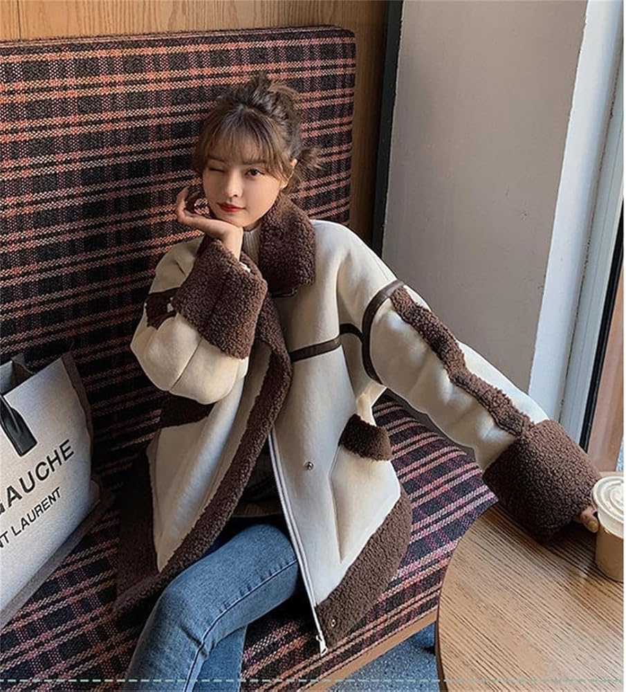 Amazon | [BLZXIAN] ムートンコート レディース ボアコート 毛ラシャ