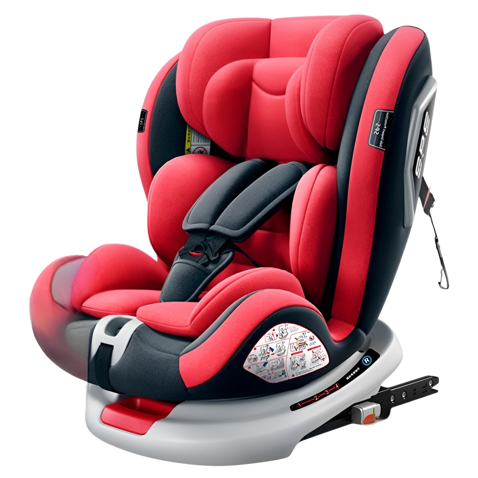 Amazon.co.jp: チャイルドシート 360度 回転式 ISOFIX+対応 成長に