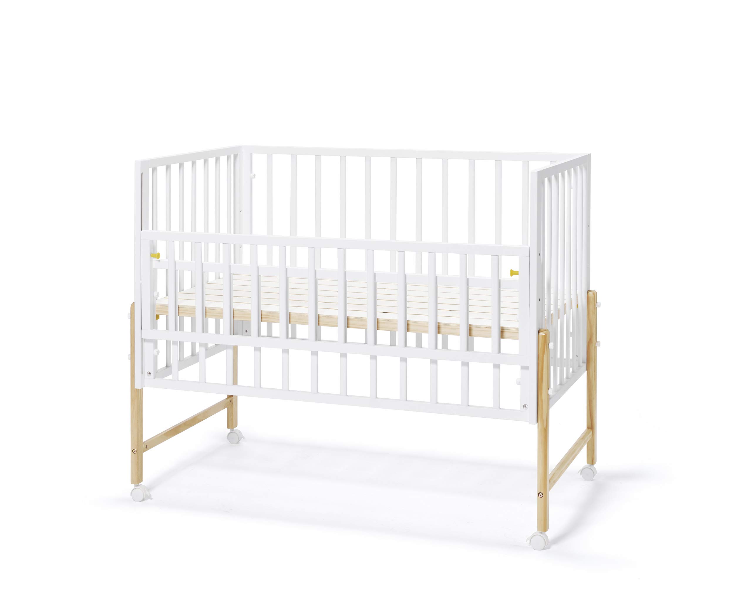 Amazon.co.jp: yamatoya キホン ベビーベッド ホワイト スライド