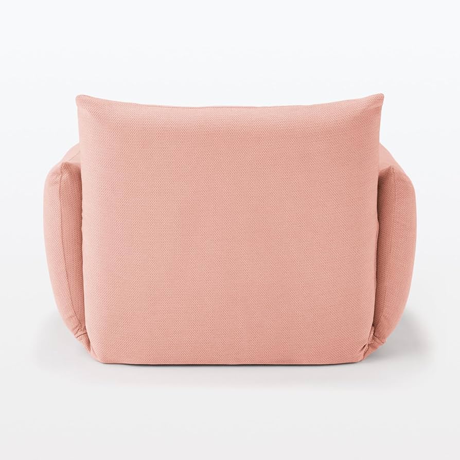 Amazon｜無印良品 リクライニングフロアソファ ピンク 幅88×奥行78×高