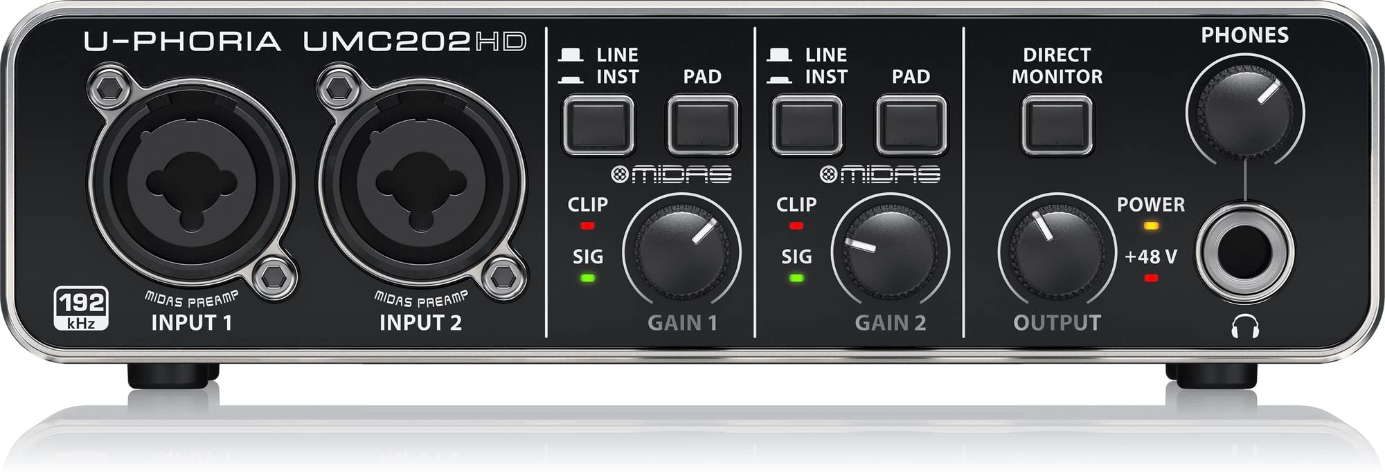 Behringer UMC202HD Audiophile 2x2, 24-Bit/192 kHz USB Audio