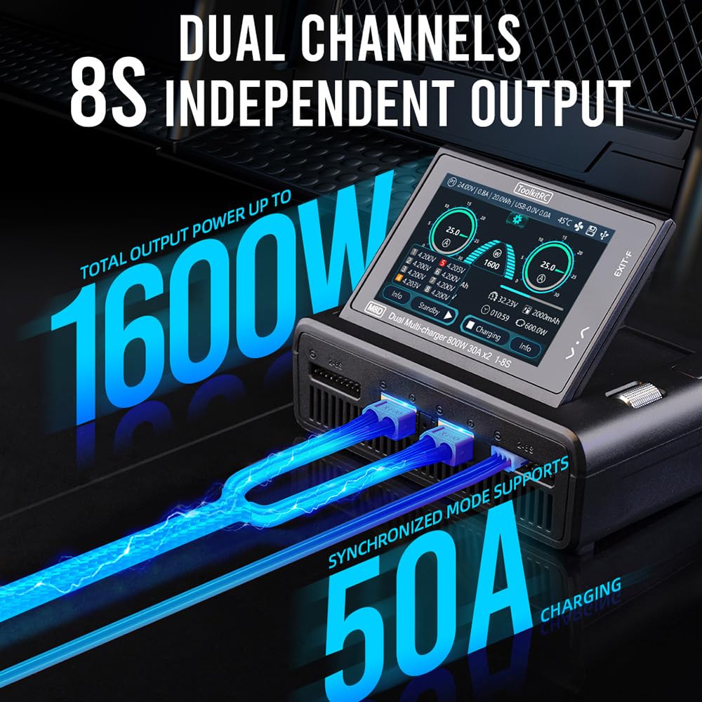 Amazon | XBERSTAR For ToolkitRC M8Dデュアルチャンネルバランス充電