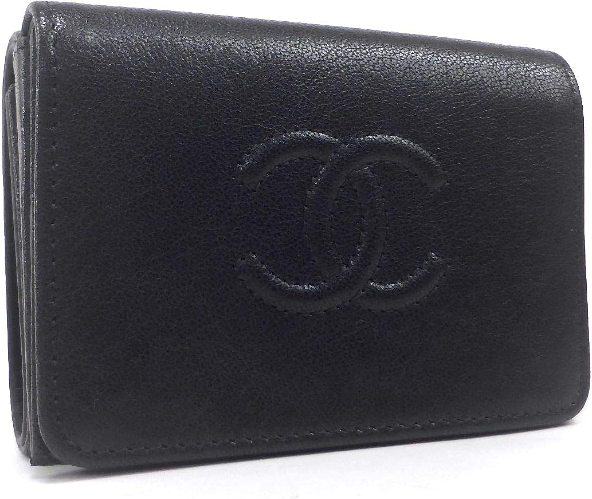 Amazon | [シャネル] 三つ折り 財布 ココマーク コンパクト ブラック