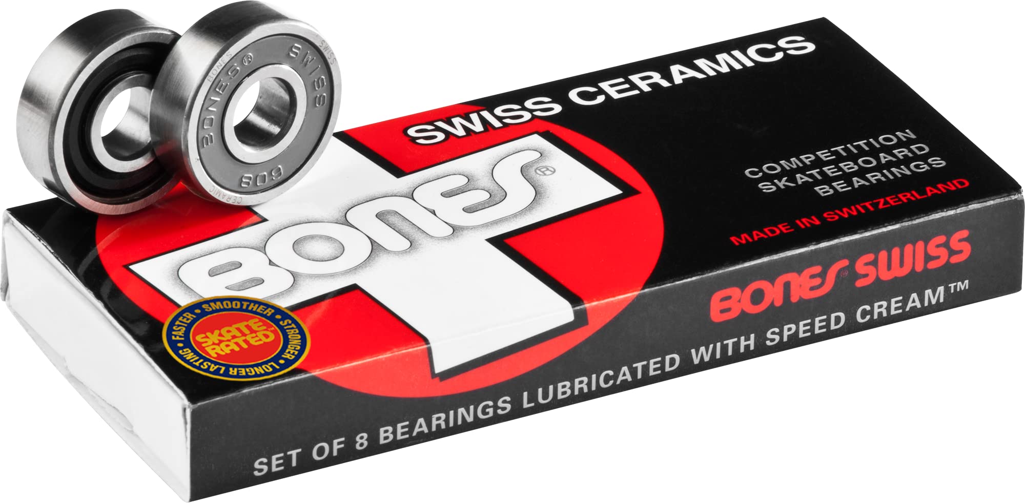 Bones Swiss Ceramic Skateboard Bearings 8 Pack : Amazon.com.br